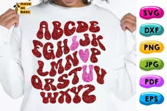 I LOVE YOU Alphabet Svg & Png Glitter File, Valentine's Day Product Image 1
