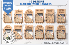 Wooden Key Holders LaserCut Bundle. Wall Mailbox With Hanger Product Image 1
