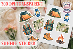 Summer sticker Cute flowers Love Picnic Beach Spring Product Image 1