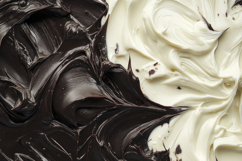 Swirled Dark and White Melted Chocolate Texture Background Product Image 1