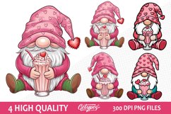 Valentine Gnome Sublimation Clipart - High Quality Design Product Image 1