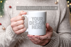 Christmas Mug Mockup Template - Christmas Background Product Image 1