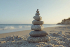 Balanced Stone Tower Background Wallpaper Product Image 1