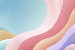 Wavy Shapes in Pastel Colors Background Wallpaper Product Image 1
