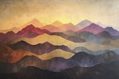 Sunset in the Mountains Background Wallpaper Product Image 1