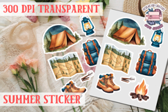 Summer sticker Cute flowers Love Picnic Beach Spring Product Image 1