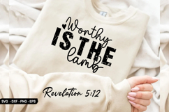 Worthy is the lamb - Christian Sleeve T-Shirt Design Product Image 1