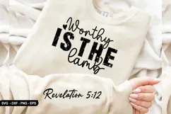 Worthy is the lamb - Christian Sleeve T-Shirt Design Product Image 1