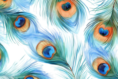 Peacock Feathers Background Wallpaper Product Image 1