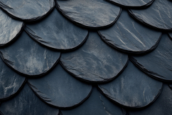 Natural Black Round Shape Roof Slate Tile Background Product Image 1