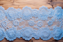 White Lace with Wooden Background Wallpaper Product Image 1