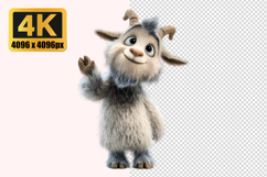 Fluffy Baby Goat Transparent PNG Product Image 1
