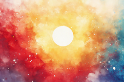 Sun and Watercolor Background Wallpaper Product Image 1