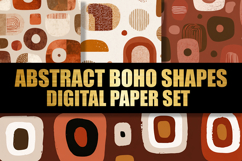 Abstract Boho Shapes Digital Papers Set Product Image 1