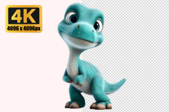 Cute Baby Brachiosaurus Transparent PNG Product Image 1