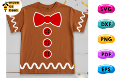 Gingerbread Man Costume Svg, Png, Kids &amp; Adults Shirt Svg Product Image 1