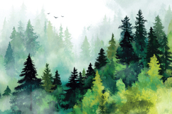 Foggy Forest Background Wallpaper Product Image 1