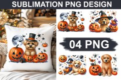 Halloween Dog - Pillow Sublimation PNG Design Product Image 1