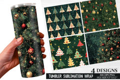 Christmas Tree Tumbler Wrap| Christmas Tumbler Wrap Design Product Image 1