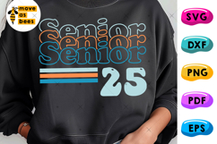 Senior 2025 Svg, Png,Senior Class Of 2025,Retro Design Shirt Product Image 1