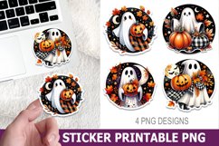 Halloween Ghost Sticker Printable | High Quality 300 Dpi Product Image 1