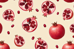 Pomegranate Pattern Background Product Image 1