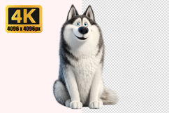 Siberian Husky Dog Transparent PNG Product Image 1