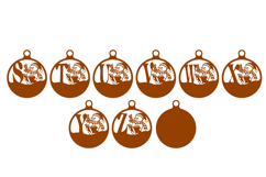 Snowman Alphabets A-Z Christmas Sign Laser Cut Ornaments Product Image 3