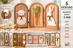 Rustic Easter Decor Sets Bundle Laser Cut. Stand Decor SVG Product Image 1