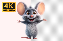 Cheerful Mouse Transparent PNG Product Image 1