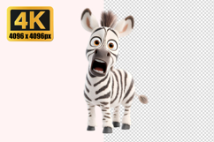 Zebra Shocking Expression Transparent PNG Product Image 1