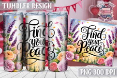 Sublimation Tumbler WRAP Summer Quote Watercolor Product Image 1