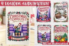 Christmas Vintage Quote Clipart PNG Sublimation 4 Design Product Image 1