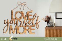 Motivational phrases 3d. Laser Cut Decor. SVG Design. Product Image 1