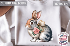 Cute Bunny and Lamb Spring Sublimation Design PNG Easter Product Image 1