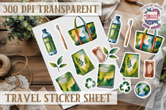 Travel sticker sheet Outdoor Scrapbook PNG Wanderlust Camp Product Image 1