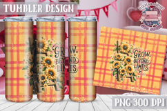 Sublimation Tumbler WRAP Vintage Quote Farm Sunflowers Product Image 1