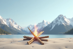 Beach Bonfire Background Product Image 1
