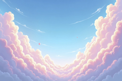 Pastel Pink Clouds Background Wallpaper Product Image 1