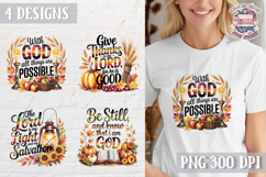 Fall Cozy Quote Bible Clipart PNG Sublimation 4 Designs Product Image 1