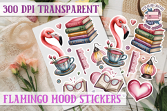 Flamingo Mood sticker sheet Pink Love Bird PNG Glamour Product Image 1
