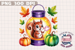 Cute Halloween Animal Autumn Sublimation design Fall KIds Product Image 1