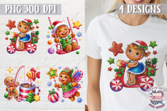 Christmas Gingerbread Man Colorful Clipart PNG Sublimation 4 Product Image 1