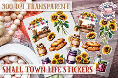 Small Town LIfe sticker Scrapbook PNG Village Garden Farm Product Image 1