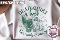 Book Lover Funny Quote Vintage SVG Motivational skeleton Product Image 1