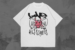 Love in the City Streets Urban Graffiti T-shirt Design Product Image 1
