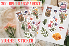 Summer sticker Cute flowers Love Picnic Beach Spring Product Image 1