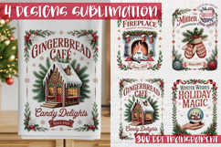 Christmas Vintage Quote Clipart PNG Sublimation 4 Design Product Image 1