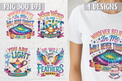 Bible Quote Colorful Clipart PNG Sublimation 4 Designs Product Image 1