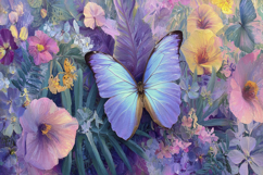 Painting Flower With Butterfly Background Product Image 1